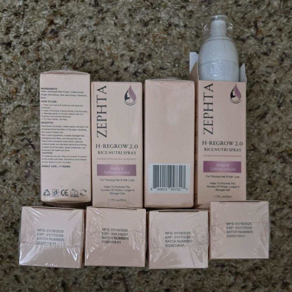 2 NEW Unopened Box Zephta H-Regrow 2.0